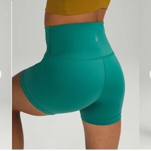 Lululemon Wunder Train High-Rise Short 4" Teal Lagoon